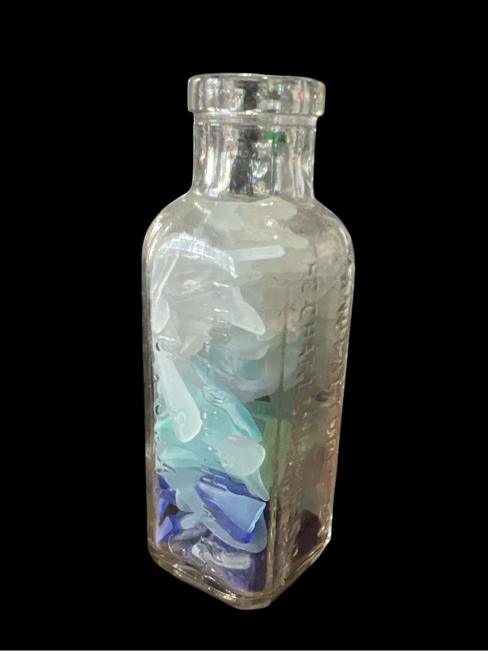 Antique Extract Bottle with tumbled Glass